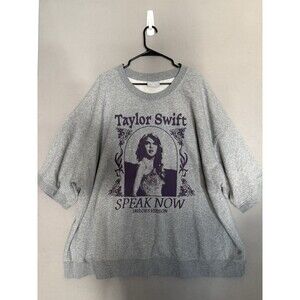 Taylor Swift Speak Now Sweatshirt 4XL Official Merchandise Oversized Gray Womens